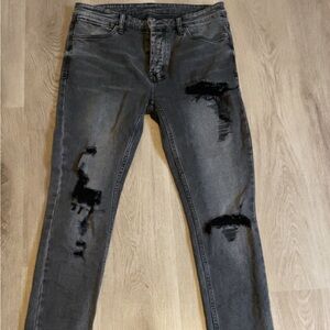 Ksubi Gray Skinny Distressed Jeans